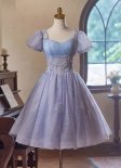 Light Purple Sequin Short Formal Party Dress