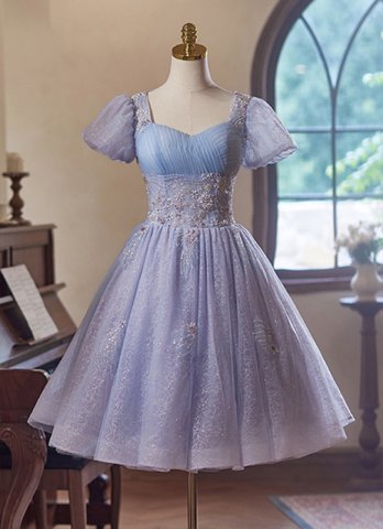Light Purple Sequin Short Formal Party Dress