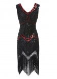Women Vintage Flapper Dress Carnival Masquerade Prom Dress
