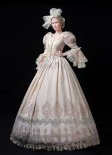New Arrival Champagne Marie Antoinette Gown Princess Masquerade Victorian Womens Dresses