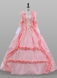 Pink Jacquard Renaissance Colonial Lady Princess Tea Party Garden Floral Dress Ball Gown Theater Costume