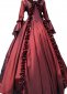 Burgundy Renaissance Queen Marie Antoinette Rococo Dress