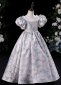 Vintage Jacquard Children Masquerades Victorian Party Dress