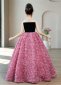 Rose Flower Sleeveless Christmas Party Dress Beauty Contest Ball Gown 4