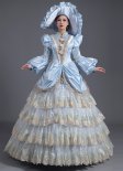 Blue And Champagne Baroque Rococo Civil War Era Dress Revolutionary Ball Gown