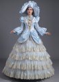 Blue And Champagne Baroque Rococo Civil War Era Dress Revolutionary Ball Gown