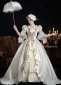 17th Century Victorian Women Tea Party Trailing Dress 2