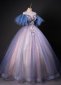 Violet Sexy Off Shoulder Tulle Formal Dress 1