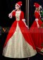 Red Wedding Birthday Christmas Party Dress Gown Theater Costume 2