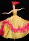 Women Gold Sequin Tulle Carnival Dresses