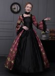 18th Century Women Rococo Ball Gown Renaissance Purple Floral Brocade Long Gothic Victorian Dress Masquerade Party Costumes