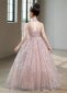 Children Halter Neck Tulle Sequin Party Formal Graduations Dresses 7