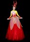 Showgirl Flower Leaf Dresses Holiday Theater Dance Costume Red