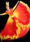 Holiday Carnival Women Flame Ball Gown