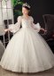 Girls Long Sleeve White Glitter Engagement Wedding Dresses