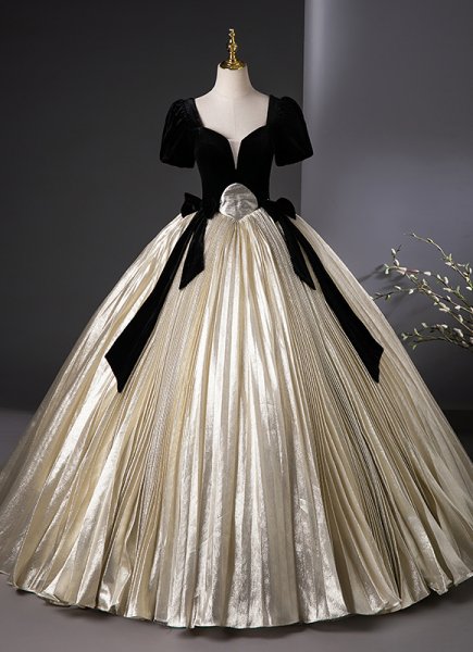 Custom-made Deep V-Neck Velvet Graduation Party Dress