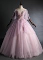 Pink Sexy Deep V-Neck Backless Beading Prom Formal Dresses