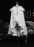 Vintage Winter 18th Century Ball Gown Fur Cloak Victorian Marie Antoinette Warm Cloak