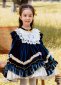 Velvet Ruffle Gown For Little Girls Dress