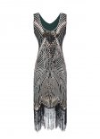 1920s Beaded Flapper Gatsby Dress Vintage Cocktail Dress