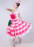 Women Theater Stage Carnival Dance Petal Short Dresses