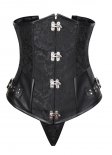 Black Renaissance Steampunk Underbust Corset