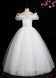 Snow White Cinderella Girls Kids Prom Puffy Ball Gowns