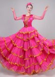 Full Circle Skirt Ruffle Border Tulle Dance Formal Dresses