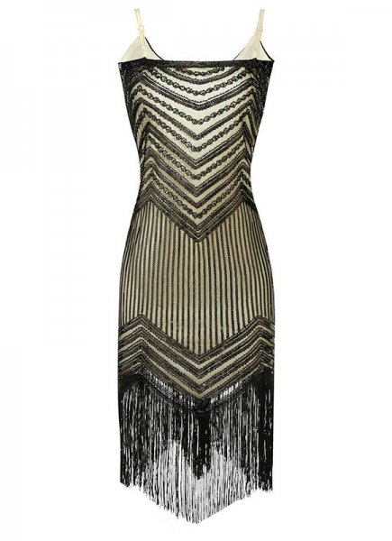 1920S Vintage Spaghetti Strap Off the Shoulder Prom Dresses Sequins Semi Formal Dress