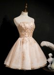 Women Short Sequin Champagne Prom Formal Dresses Cocktail Dress for Teens