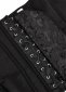 Black Satin Lace Ruffled Brocade Jacquard Bustier 2