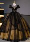 Black And Yellow Short Sleeve Sexy Vintage Sequin Formal Dresses