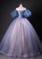 Violet Sexy Off Shoulder Tulle Formal Dress 4