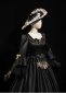 Renaissance Black Masked Prom Halloween Party Dress 4