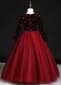 Girls New Years Celebrations Long Sleeve Party Sequin Tulle Formal Dresses 3