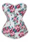Floral Classic White Overbust Corset with Sweetheart