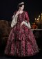 Wine Red Floral Rococo Dress Theater Costume 2