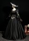 Renaissance Black Masked Prom Halloween Party Dress