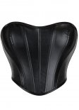 Black PVC Classic Overbust Corset