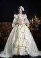 17th Century Victorian Women Tea Party Trailing Dress Queen Fantasy Theatrical Clothing