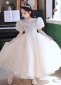 Princess White Sequin Mesh Wedding Party Dress 2