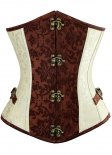 Gothic Steampunk Brown Vintage Underbust Corset