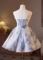 Blue Appliques Mini Ball Gown Cocktail Dress 3