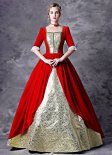 Red Rococo Princess Queen Marie Antoinette Dress Women Birthday Party Ball Gown Christmas Masquerade Costume