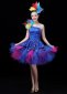 Girls Diagonal Shoulder Sequin Club Tutu Dress