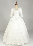 White Renaissance Rococo Victorian Period Dress Wedding Ball Gown