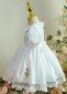 Baby Shower Girls White Embroidery Cotton Dresses