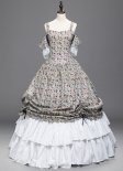 Victorian Civil War Floral Dress Ball Gown Medeival Rennaissance Reenactment Adult Halloween Costume