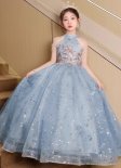 Flower Girls Children Sleeveless Strapless Formal Dress