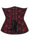 Black and Burgundy Strapless Sexy Lace Corset 1
